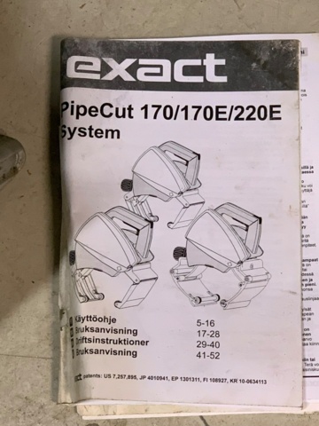 1071397-2 Pipe cutting machine Exact Pipe Cut 170 E