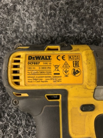 1101420-7 Impact screwdriver DeWalt DCF887