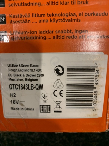 1101463-3 Trädgårdspaket Black & Decker