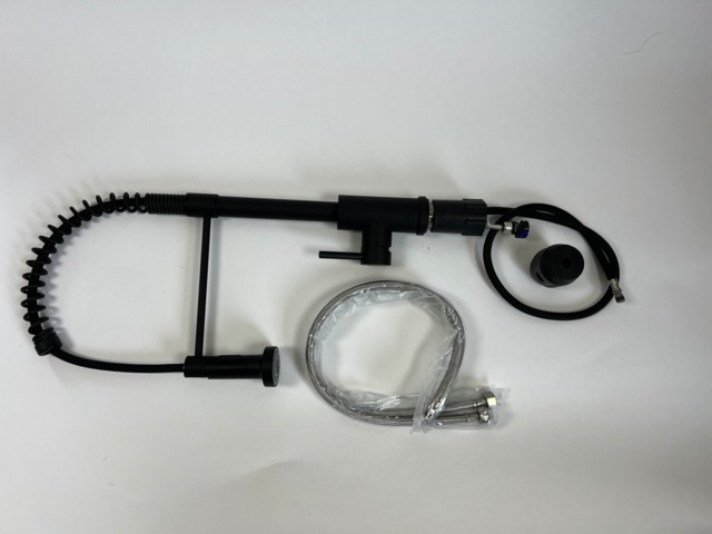 1113596-3 Kitchen faucet Flex with pull-out spout (Black)