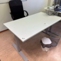1071739-3 Desk height adjustable Ikea 140x80, Desk chair Ikea and mat 160x230