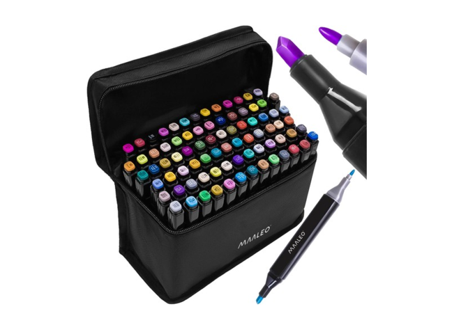 1099762-1 3 bags with 80 double-sided colored markers/pencils in each bag