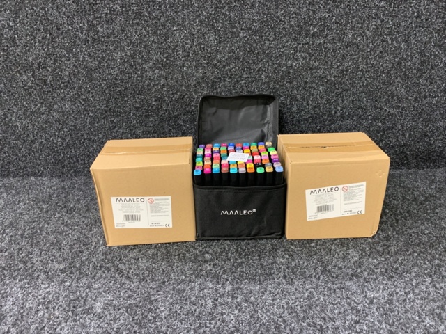 1099762-2 3 bags with 80 double-sided colored markers/pencils in each bag