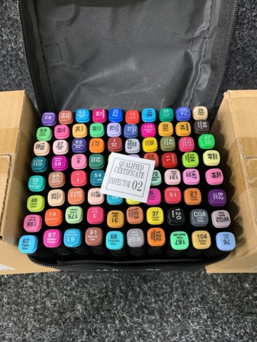 1099762-3 3 bags with 80 double-sided colored markers/pencils in each bag