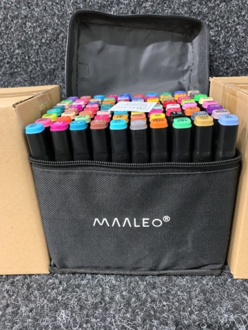 1099762-4 3 bags with 80 double-sided colored markers/pencils in each bag