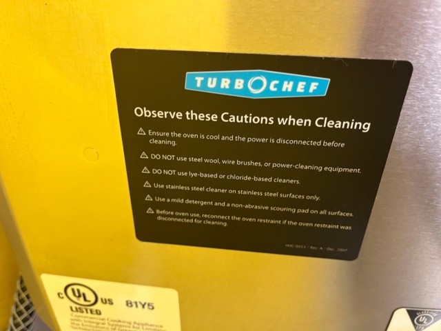 1114226-5 Pizza oven on stand - TurboChef 2620 HHC