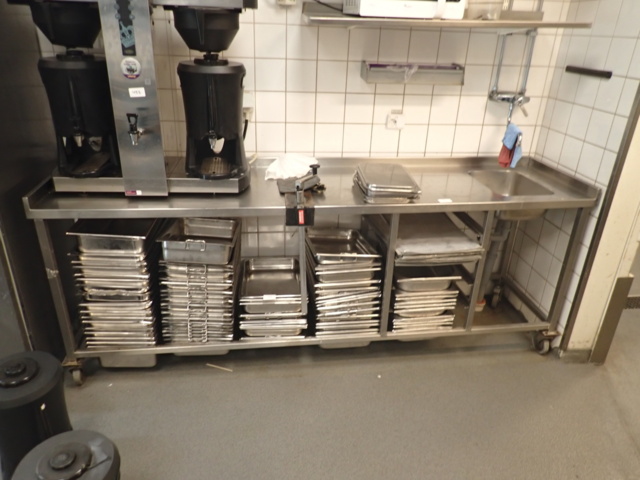 1031463-2 Stainless steel workbench with sink