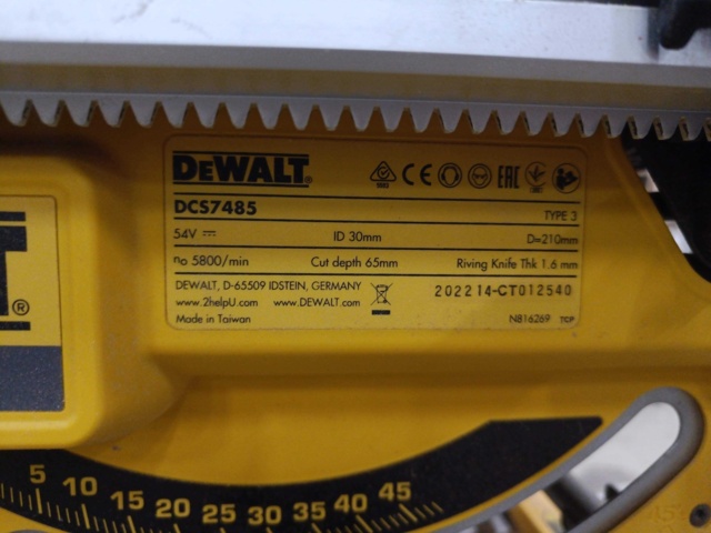 999748-11 Battery-powered Jigsaw DeWalt DCS7485