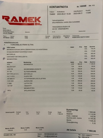 1114443-67 MINI One - 2013