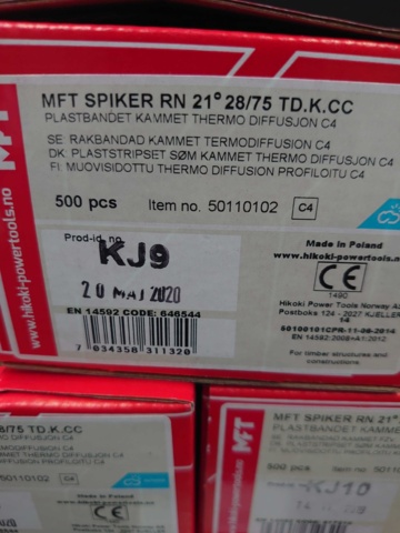 1114141-2 5 pcs 500-pack Galvanized nail