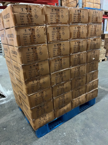 1114620-2 H01300 hand sanitizer 150 ml 64 cartons/pallet, 48/carton= 3072 pcs