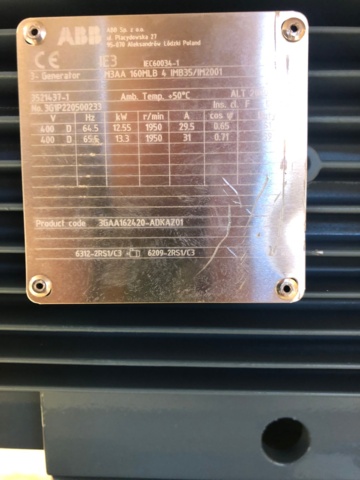 1114809-10 ABB Alternator M3AA 160 MLB 4