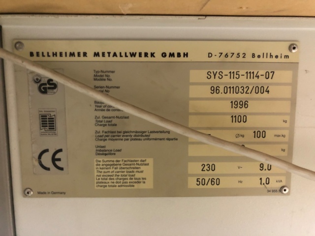 1114881-4 Kardex Lektriever SYS-115.1114-07 karusellihylly