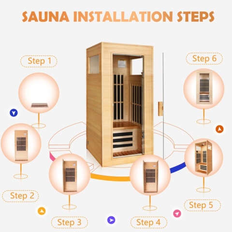 1114989-2 Harmony flexible IR sauna for one person in Hemlock wood