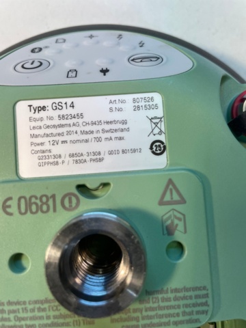 1115613-23 Total station Leica TS15 1” R1000 with handheld computer CS15 and GS14