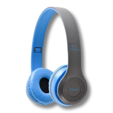1115868-1 2 Wireless Bluetooth Headsets P47 Blue