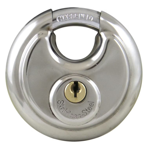 1115918-1 10 st hänglås Millers Diskus, 4613-SB - Frakt ingår