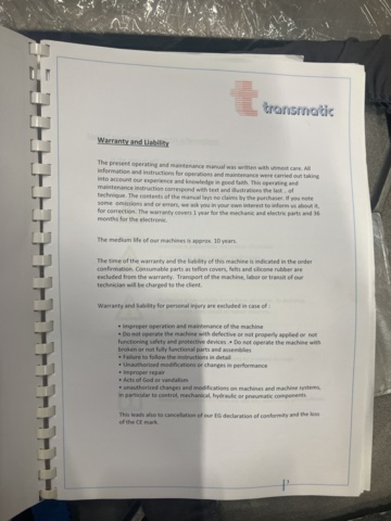 919725-9 Transfer press Transmatic CA 1000/6 -2018