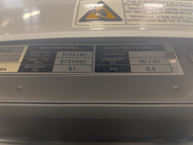 919726-21 Embroidery machine SWF MA-6