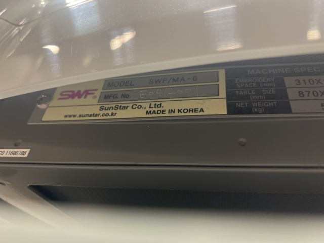 919726-22 Embroidery machine SWF MA-6
