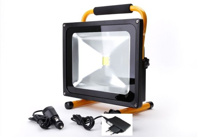 1100726-3 2 work lamps LED 50W rechargeable with stand