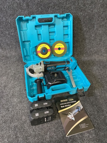 1100131-3 Angle grinder Deutsche Stahl 24V with 2 batteries
