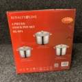 1116242-3 Cooking pot/pan set 6 parts with glass lid - Royalty Line