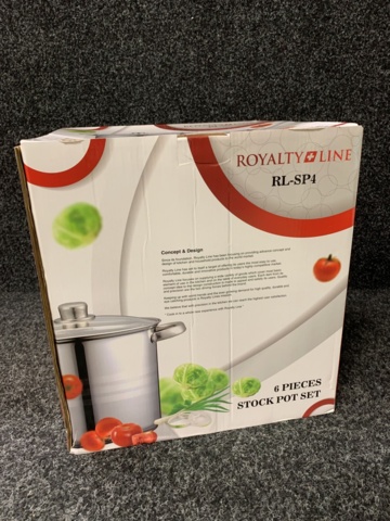 1116242-4 Cooking pot/pan set 6 parts with glass lid - Royalty Line