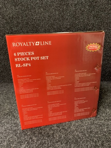 1116242-5 Cooking pot/pan set 6 parts with glass lid - Royalty Line