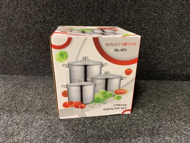 1116243-2 Cooking pot/pan set 6 parts with glass lid - Royalty Line