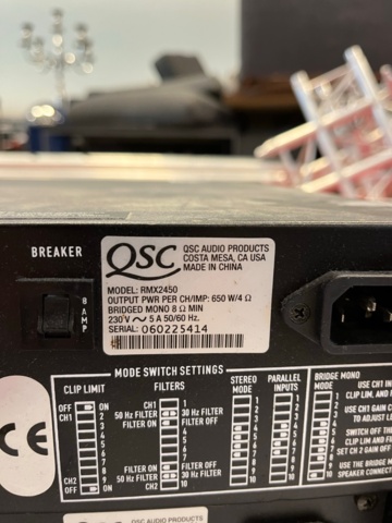 1066141-8 3 QSC RMX 2450 output stages