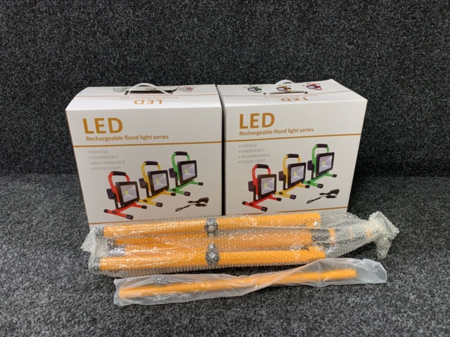 1100726-2 2 work lamps LED 50W rechargeable with stand