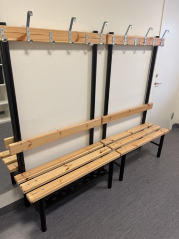1068788-2 Changing room benches 3 pcs