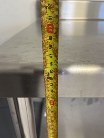 1068810-5 Stainless workbench approximately 1000x700x810 mm