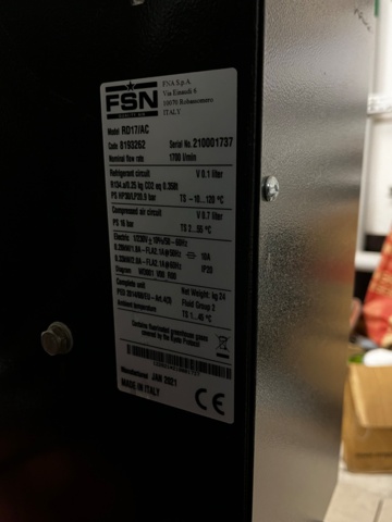 1116514-7 Compressor with refrigeration dryer, Shamal Storm 8-08-270 / FSN RD17 -21