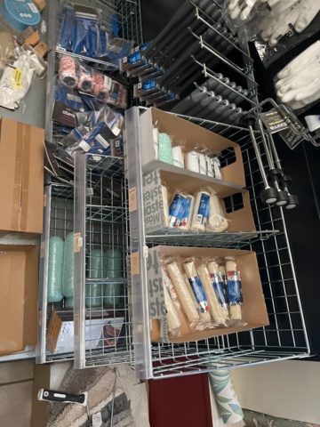 1116739-10 Various painting accessories, brushes, rollers, tape etc