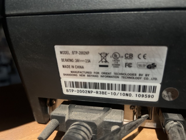 1116738-2 Screen, hand scanner, receipt printer and cash drawer