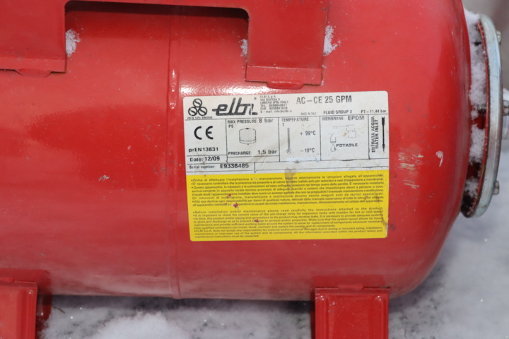 1116473-2 Pressure tank/expansion vessel, 20 litres