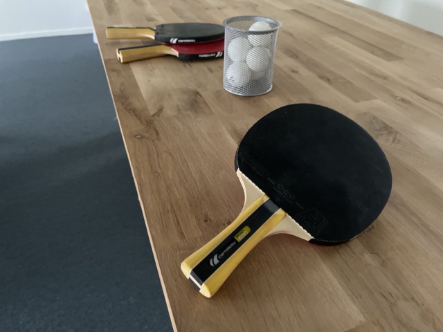 1066761-7 Ping-pong table with rack & balls