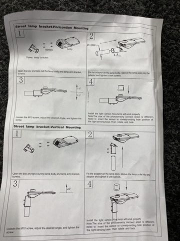 1118671-12 LED Street lighting 60W + Photocell IP66