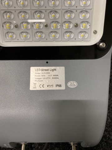 1118671-8 LED Street lighting 60W + Photocell IP66