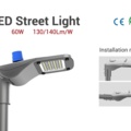 1118671-6 LED Street lighting 60W + Photocell IP66