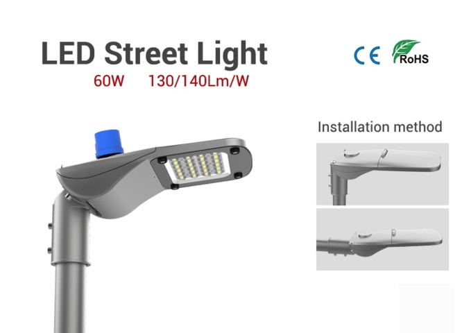 1118671-6 LED Street lighting 60W + Photocell IP66