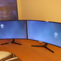 1034105-1 2 x 32 inch curved monitors Samsung