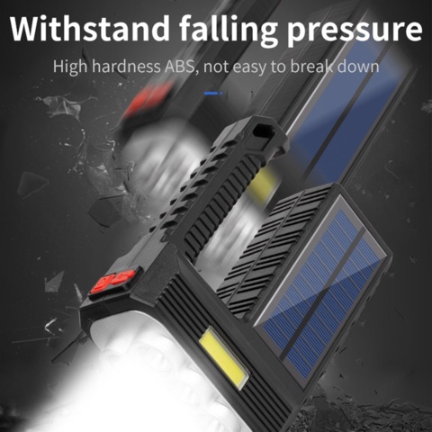 1120099-6 3 flashlights, solar powered, rechargeable battery- Shipping included
