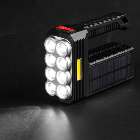 1120099-8 3 flashlights, solar powered, rechargeable battery- Shipping included