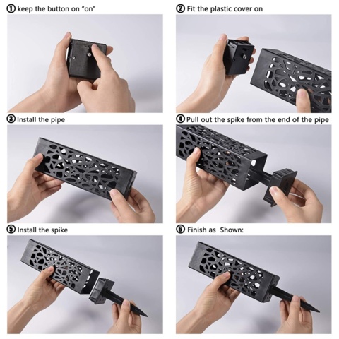 1120178-3 10 st trädgårdsbelysning med solcell - Frakt ingår