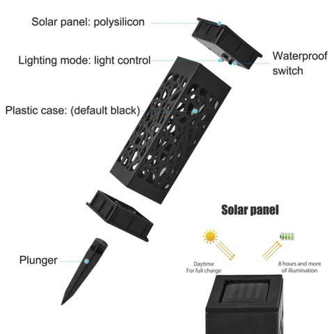 1120178-6 10 st trädgårdsbelysning med solcell - Frakt ingår