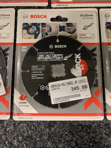 1122881-4 9 pcs Cutting discs 125mm x 22.23mm 2608619284 Bosch