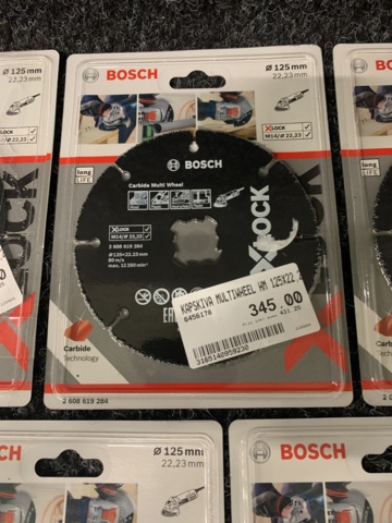 1122881-7 9 pcs Cutting discs 125mm x 22.23mm 2608619284 Bosch